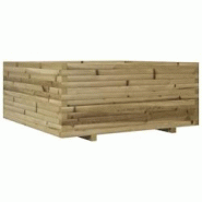 Helloshop26 - Jardinière bac lit surélevé plantes fleurs terrasse jardin 110 x 110 x 49,5 cm bois de pin imprégné marron 02_0037319 - 3000213834765 Helloshop26 - Jardinière bac lit surélevé plantes fleurs terrasse jardin 110 x 110 x 49,5 cm bois de pin imprégné marron 02_0037319 - 3000213834765