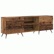 Helloshop26 - Meuble TV rectangulaire moderne avec portes et espaces de rangement salon 150 x 30 x 50 cm en bois d'ingénierie ancien 02_0052506 - Boi