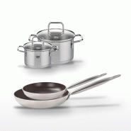 Lot 2 Poêles 28/32cm Elo Bistro Line & 2 Faitouts 12/16cm - noir 3176239968668