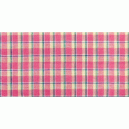 Nappe lin madras fushia 140x240 cm