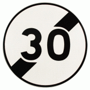 Panneau d'interdiction B33 - Fin de limitation de vitesse - Personnalisable - WP Signalisation Panneau d'interdiction B33 - Fin de limitation de vitesse - Personnalisable - WP Signalisation