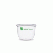 Pots Deli en PLA compostables série 96 284ml (lot de 1000) - VEGWARE - transparent plastique polypropylène FS172