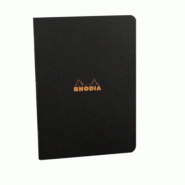 RHODIA Lot de 10 Cahier Classic noir A4, 96p./48 feuilles 80 g/m² piquées, ligné - 3037921191637
