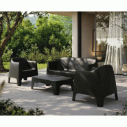 Salon de jardin solid noir - VONDOM