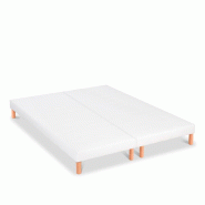 Sommiers tapissiers  2 places  Epaisseur 13 cm  Blanc (pieds inclus)  2x80x200 cm CAPUCINE BELLECOUR - blanc Bois massif 4VP.STB13.0820