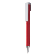 Stylo à bille twist en plastique - large clip pour impression - encre bleue - couleur rouge Stylo à bille twist en plastique - large clip pour impression - encre bleue - couleur rouge