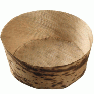 Verrine ronde feuille de Bambou couleur naturelle Ø7cm - par 500
