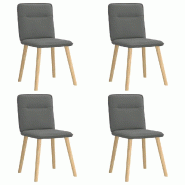 VidaXL Chaises à manger lot de 4 gris foncé tissu Modèle Selmora - 3315321