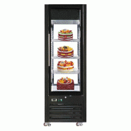 Vitrine pâtissière négative 4 faces vitrées - ATOSA-FD-430R - 400 L - froid ventilé - acier laqué noir et inox