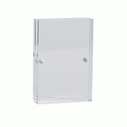 Cadre transparent magnétique en PMMA A8 52x74mm - lot de 3 - pour affichage prix en vitrine