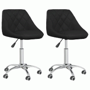 Chaises à manger pivotantes lot de 2 noir similicuir Modèle Orion Flex Pro - 335200