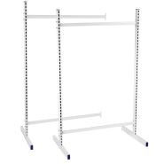 Châssis en T modulable pour stockage des bacs - Montants perforés - Charge 100 kg par module_1