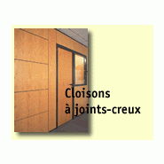 Cloison amovible à joints-creux