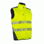 Coverguard - Gilet de travail chaud sans manches Ripstop HV jaune réversible et imperméable YORU Jaune Taille 2XL - XXL jaune 5450564031920