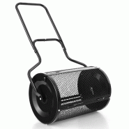 Épandeur à compost 68 x 41 x 123 cm grande capacité 75 L répartition uniforme finition mate en métal noir 20_0021091 - noir métal 3000233846809