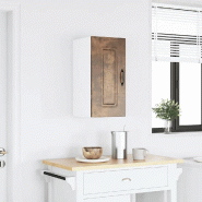 Helloshop26 - Armoire murale de cuisine Kalmar rangement grand espace 30 x 31 x 60 cm en bois d'ingénierie chêne fumé 02_0049965 - Bois massif 3000