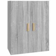 Helloshop26 - Armoire murale suspendue rangement 69,5 x 34 x 90 cm en bois d'ingénierie sonoma gris 02_0048313 - gris Bois massif 3000235213586