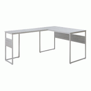 Helloshop26 - Bureau table poste de travail 166 x 120 x 75 cm gris clair 03_0009057 - gris Bois massif 3000224487943