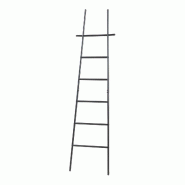 Helloshop26 - Étagère design intemporel salon chambre meuble de rangement échelle diamètreyer acier 170 x 45 x 2 cm noir - noir acier 3000225701703