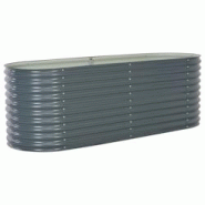 Helloshop26 - Jardinière lit surélevé plantes fleurs jardin 240 x 80 x 81 cm acier galvanisé gris 02_0001023 - 3000887232690 Helloshop26 - Jardinière lit surélevé plantes fleurs jardin 240 x 80 x 81 cm acier galvanisé gris 02_0001023 - 3000887232690