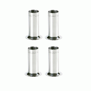 Hostelnovo del Valles Hostelnovo - Pack de 4 porte-pailles inox - argenté inox 8436555394271