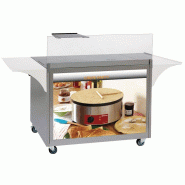 Meuble à crêpes en inox sur roulettes - Diamond - 0615402137522