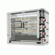 Rôtissoire professionnelle à gaz Arilex 3 broches – 21 kW – capacité 12 à 18 poulets – inox - Acier inoxydable 14/1 3ASG