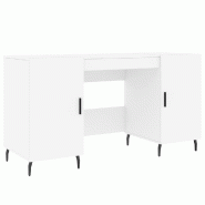 VidaXL Bureau blanc 140x50x75 cm bois d'ingénierie Modèle Orion Office Signature - 829564