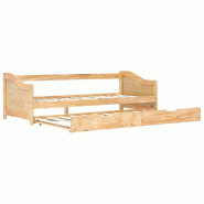 VidaXL Cadre de lit extensible sans matelas bois de pin 90x200 cm Modèle Hervior - 283150