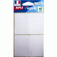 Apli Lot de 5 Etui de 28 étiquettes adhésives blanches, format 38 x 58 mm (7 feuilles / cdt) - 3270241118100