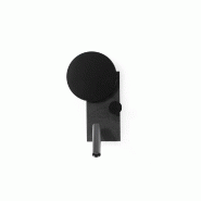 Applique murale Faro Barcelona - Klee avec bras de lecture à droite, LED 10W, LED intégrée, variateur, double interrupteur, noire - noir métal 842