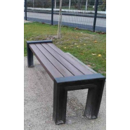 Banc public sans dossier en plastique recyclé, Réduit et minimaliste - Longueurs disponibles 165 et 195 cm - HYDE PARK - ADS EQUIPEMENTS EURL