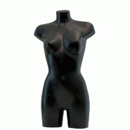 Buste torso femme noir H79 cm - Silhouette taille 38 - PVC léger et incassable