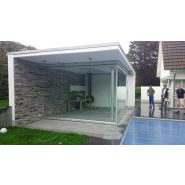 Cloison mobile vitrée G3000 - panneaux indépendants, verre trempé ou feuilleté, design transparent_1