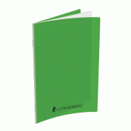 CONQUERANT Lot de 5 Cahier Classique PP piqué 24x32, 192p./96 feuilles 70g/m², Séyès, coloris vert - 3020120104799