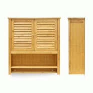 Helloshop26 - Armoire pour salle de bain bambou 66 x 62 cm 3213029 - 3002272344711 Helloshop26 - Armoire pour salle de bain bambou 66 x 62 cm 3213029 - 3002272344711