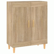 Helloshop26 - Buffet bahut commode armoire meuble de rangement organisateur cuisine salle de séjour salon sonoma 69,5 x 34 x 90 cm 02_0031642 - Bois