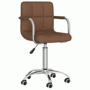 Helloshop26 - Chaise fauteuil siège pivotante de bureau informatique étude tissu brun 02_0024145 - acier 3000214707358 Helloshop26 - Chaise fauteuil siège pivotante de bureau informatique étude tissu brun 02_0024145 - acier 3000214707358