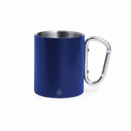 Lot de 2 mugs à double paroi en acier inoxydable 300 ml bleus - bleu inox 8412536005169