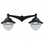 Luminaire pour mât 2 bras gunther-60 ip65 e27 2x70w noir