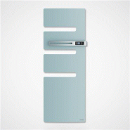 Radiateur sèche-serviettes connecté Serenis avec soufflerie mât droite 1750W Vert d'eau - Atlantic - 850596_0