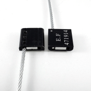 Scellé Câble galvanisé Tête Alu 26x26x7.5 mm L 250mm - Tige Ø 3.5 mm - Noir
