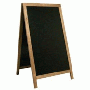 Securit Panneau de trottoir 2 faces (L)580 x (H)870 mm, en bois - noir 3701188022576 Securit Panneau de trottoir 2 faces (L)580 x (H)870 mm, en bois - noir 3701188022576