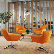 Siège d'accueil pivotant Storn - Mobel linea. - Orange_1