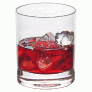 Verre à whisky réutilisable polycarbonate transparent 35cl Ø8,2x9,5cm - par 12