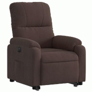 VidaXL Fauteuil inclinable électrique marron tissu microfibre Modèle Relviane - 3204942