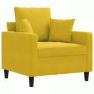 VidaXL Fauteuil Jaune 60 cm Velours Modèle Aero Horizon - Matériau naturel 359289