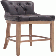 CLP Tabouret de bar Lakewood antique-clair cuir véritable Marron - marron cuir 101206403