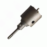 DIAMWOOD EXPERT EN EQUIPEMENT Kit Trépan Carbure D.68 x Ht. 60 mm x Z8 + Foret Centrage + Mandrin SDS+ - Scie Cloche Professionnel Béton, Brique - D