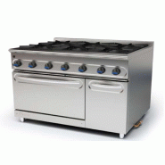 Gasfrit - Cuisinière 6 feux avec four à gaz 1200 x 750 x 850 mm 37,80 kw - m-1200/6h